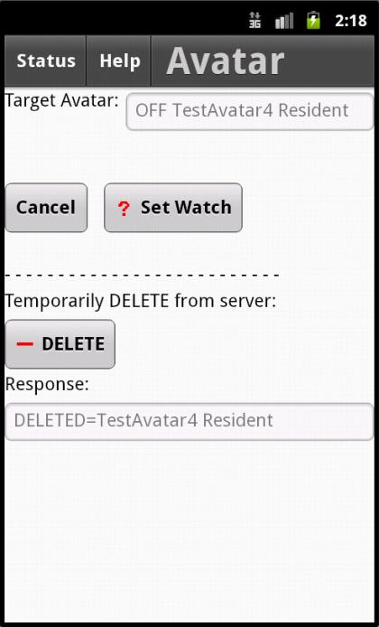 Android client (Avatar Delete)